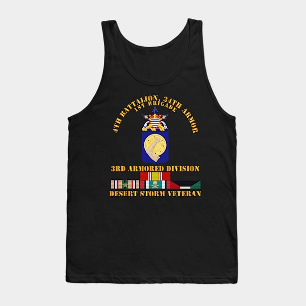 4th Bn, 34th Armor - 3rd Armored Div - Desert Storm Veteran Tank Top by twix123844